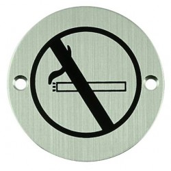 Nerezový piktogram okrúhly - zákaz fajčiť